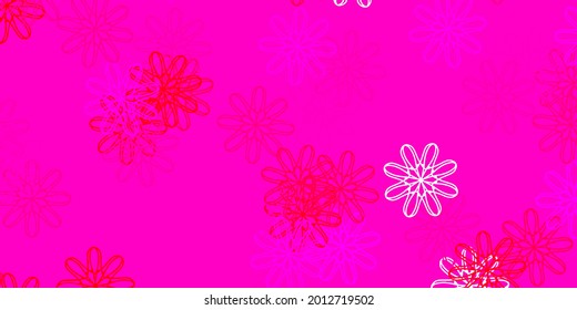 Light Pink vector natural artwork with flowers. Modern design with gradient Flowers on abstract background. Smart design for wrapping, wallpapers.