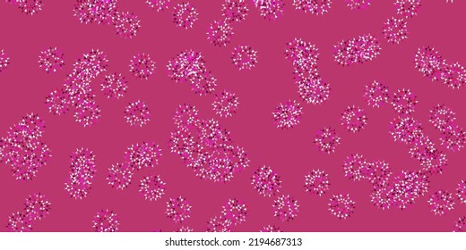 Hellrosa Vektorgrafik mit Blumen. Modernes Design mit Farbverlauf-Blumen auf abstraktem Hintergrund. Farbiges Muster für Frühlingspartys.