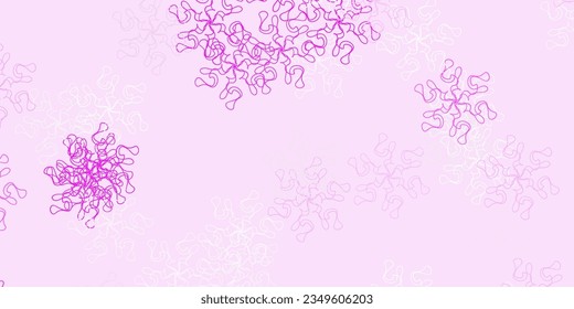 Light pink vector natural artwork with flowers. Colorful flowers in natural style on simple background. Colorful pattern for spring parties.