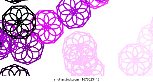 Light Pink vector natural backdrop with flowers. Colorful flowers in natural style on simple background. Smart design for wrapping, wallpapers.