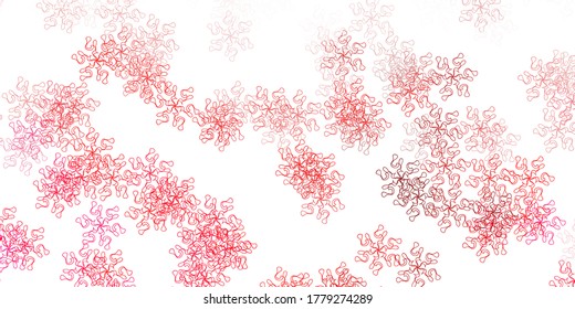 Light pink vector natural backdrop with flowers. Simple colored illustration with abstarct flowers. Brand new business design.