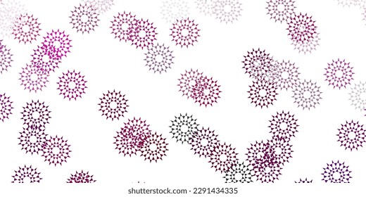 Light pink vector natural backdrop with flowers. Abstract illustration with flowers in Origami style. Smart design for leaflets, books.