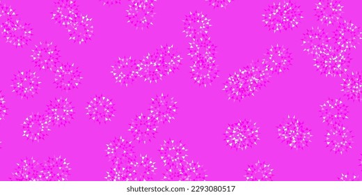 Hellrosa, Vektorhintergrund mit Blumen. Modernes Design mit Farbverlauf-Blumen auf abstraktem Hintergrund. Muster für Webdesign.