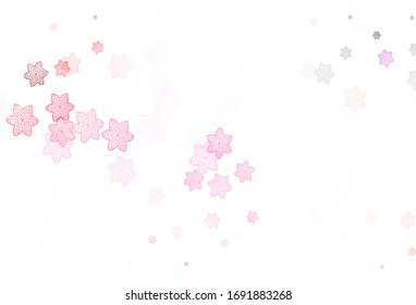 Fondo natural vector claro con flores. Moderna ilustración abstracta con flores. Diseño pintado a mano para web, envoltura.