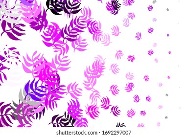 Fondo natural vector claro con hojas. Ilustración de colores brillantes con hojas en estilo doodle.  Nuevo diseño para su negocio.