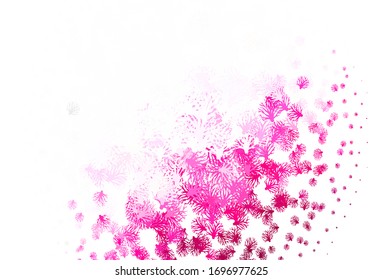 Light Pink vector natural background with branches. Glitter abstract illustration with leaves and branches. A new texture for your wallpaper design.