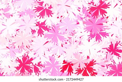 Lámpara de fondo natural vector rosa con árboles, ramas. Ilustración abstracta moderna con flores. Patrón para jefes de sitios web, diseños.