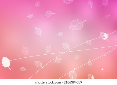 Lámpara de fondo natural vector rosa con árboles, ramas. Ilustración de las flores en el estilo de Origami. Diseño pintado a mano para la web, folletos.