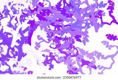 Light Pink vector natural background with leaves, branches. An elegant bright illustration with leaves and branches. New template for your design.