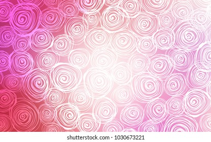 Light Pink vector natural elegant pattern. Brand-new colored illustration in blurry style with roses. Brand-new style for your business design.