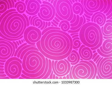 Light Pink vector natural elegant background. Shining colored illustration with doodles in Zen tangle style. The textured pattern can be used for website.