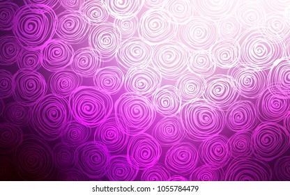 Light Pink vector natural elegant pattern. Glitter abstract illustration with doodles and roses. The best blurred design for your business.