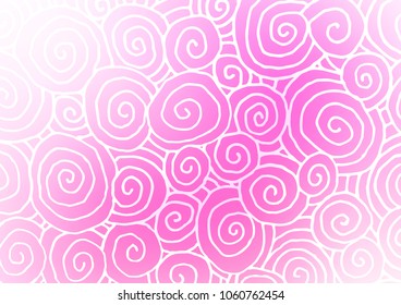 Light Pink vector natural elegant texture. Ethnic elegant natural pattern with gradient. The pattern can be used for wallpapers and coloring books.