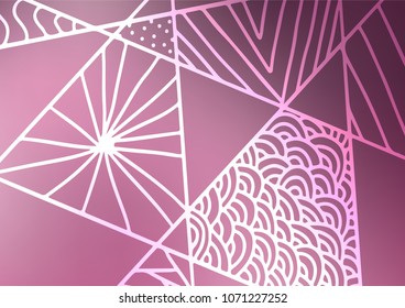 Light Pink vector natural elegant template. An elegant bright illustration with lines in Natural style. The doodle design can be used for your web site.