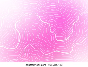 Light Pink vector natural elegant template. Colorful abstract illustration with lines in Asian style. The elegant pattern can be used as a part of a brand book.