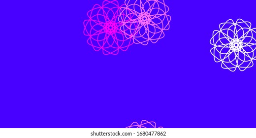 Light Pink vector natural layout with flowers. Illustration with abstract colorful flowers with gradient. Brand new business design.