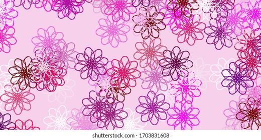 Hellrosa Vektorillustration, natürliche Anordnung mit Blumen. Einfache farbige Illustration mit abstrakten Blumen. Muster für Frauentag-Beförderung.