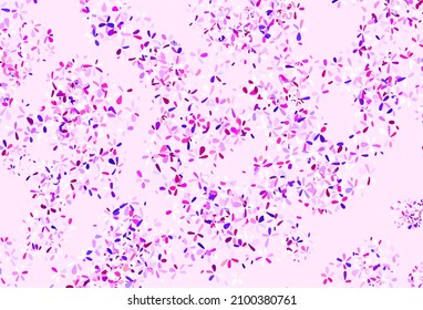 Light Pink vector natural pattern with leaves. Colorful illustration in doodle style with leaves. Pattern for wallpapers, coloring books.