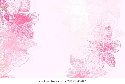 Light Pink vector natural pattern with flowers. Creative illustration in blurred style with flowers. A new texture for your wallpaper design.