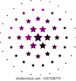 Light Pink vector pattern with abstract stars. Shining colorful illustration with small and big stars. Theme for cell phones.