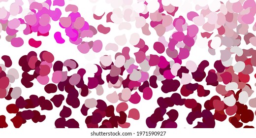 Light pink vector pattern with abstract shapes. Colorful abstract forms with gradient in simple style. Elegant design for wallpaper set.