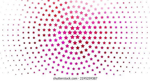 Light Pink vector pattern with abstract stars. Decorative illustration with stars on abstract template. Theme for cell phones.