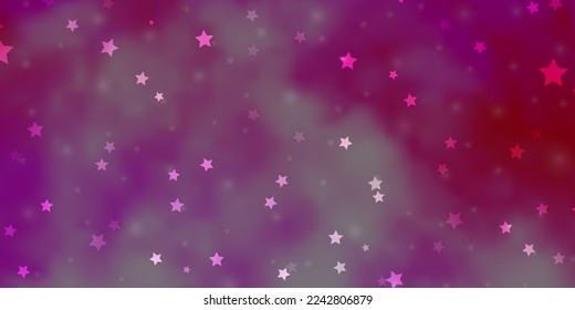 Light Pink vector pattern with abstract stars. Modern geometric abstract illustration with stars. Pattern for wrapping gifts.