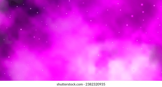 Hellrosa Vektormuster mit abstrakten Sternen. Farbige Illustration mit kleinen und großen Sternen. Muster für Webseiten, Landing-Seiten.