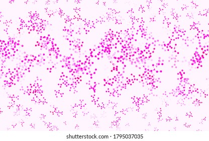 Light Pink vector pattern with artificial intelligence network. Shining colorful illustration with real structure of AI. Design for depiction of cyber innovations.