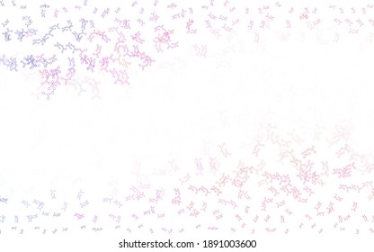 Light Pink vector pattern with artificial intelligence network. Shining illustration with AI shapes on abstract template. Smart design for promotion of bid data.