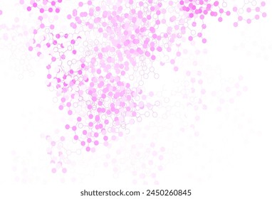 Light Pink vector pattern with artificial intelligence network. Colored AI structure with gradient lines and dots. Template for ads of intellect, innovations.