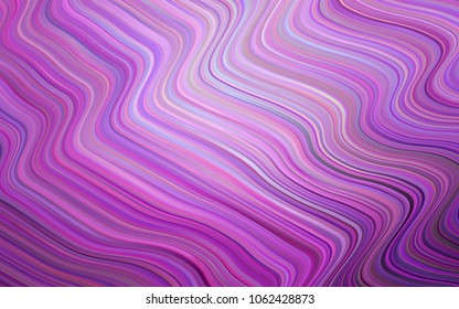 Light Pink vector pattern with bent lines. A completely new color illustration in marble style. The elegant pattern for brand book.
