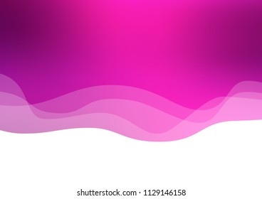 Light Pink vector pattern with bent ribbons. Colorful illustration in abstract marble style with gradient. A completely new template for your business design.
