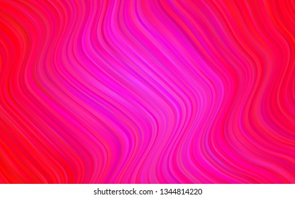 Light Pink vector pattern with bent ribbons. An elegant bright illustration with gradient. New composition for your brand book.