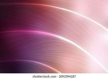 Light Pink vector pattern with bent lines. Colorful abstract illustration with gradient lines. Abstract design for your web site.