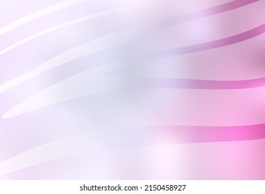 Light Pink vector pattern with bent lines. Glitter abstract illustration with wry lines. Business design for posters, banners.