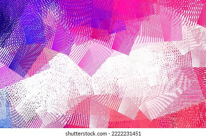 Light Pink vector pattern with bent lines. Glitter abstract illustration with wry lines. Simple template for your design.