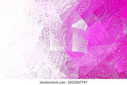 Light Pink vector pattern with bent lines. An elegant bright illustration with gradient lines. Elegant pattern for a brand book.