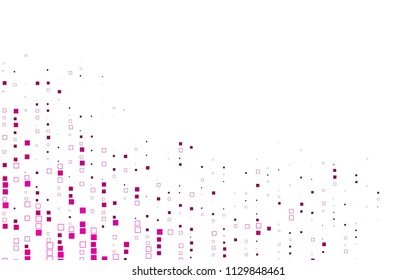 Light Pink vector pattern. Brand-new rectangular template. Shining geometric sample. Repeating theme with rectangular shapes. Texture for your design.