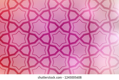 Light Pink vector pattern with christmas stars. Stars on blurred abstract background with gradient. Pattern for websites, landing pages.