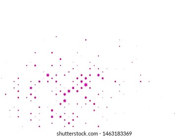 Light Pink vector pattern with christmas stars. Blurred decorative design in simple style with stars. The template can be used as a background.