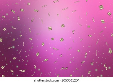Patrón vectorial rosa claro al estilo navideño. Ilustración abstracta de gradiente con coloridas cosas navideñas. Plantilla para letras, tipografía.