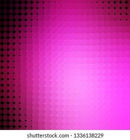 Light Pink vector pattern with circles. Abstract decorative design in gradient style with bubbles. Pattern for booklets, leaflets.