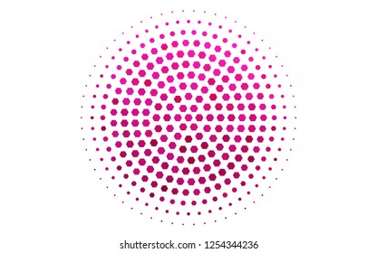 Light Pink vector pattern with colorful hexagons. Colorful hexagons on white backdrop. Pattern for ads, leaflets.