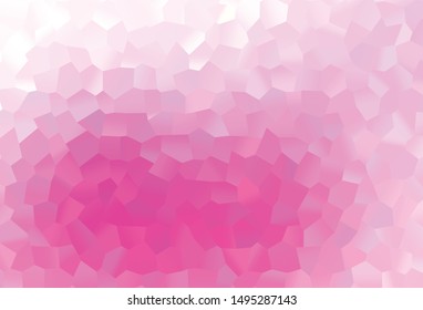 Light Pink vector pattern with colorful hexagons. Simple background with colorful hexagons. New template for your brand book.