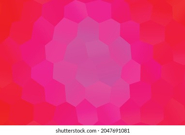 Light Pink vector pattern with colorful hexagons. Glitter abstract illustration in hexagonal style. Pattern can be used for landing pages.