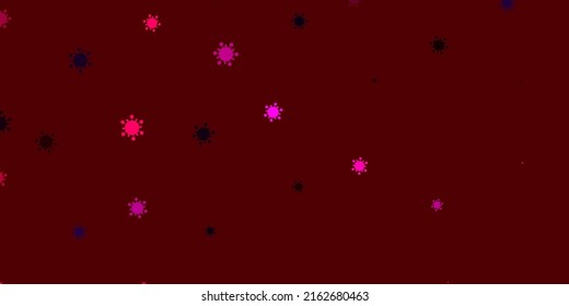 Light pink vector pattern with coronavirus elements. Colorful  gradient illness symbols in simple abstract style. Wallpaper for health protection.