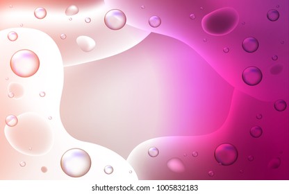 Light Pink vector pattern with curved circles. Shining illustration, which consist of blurred lines, circles. A completely new memphis design for your business.