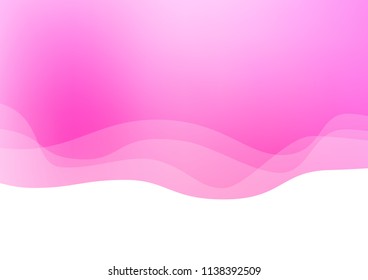 Light Pink vector pattern with curved circles. A sample with blurred bubble shapes. New composition for your brand book.