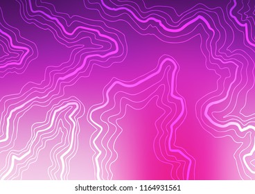 Light Pink vector pattern with curved circles. Blurred geometric sample with gradient bubbles.  New composition for your brand book.